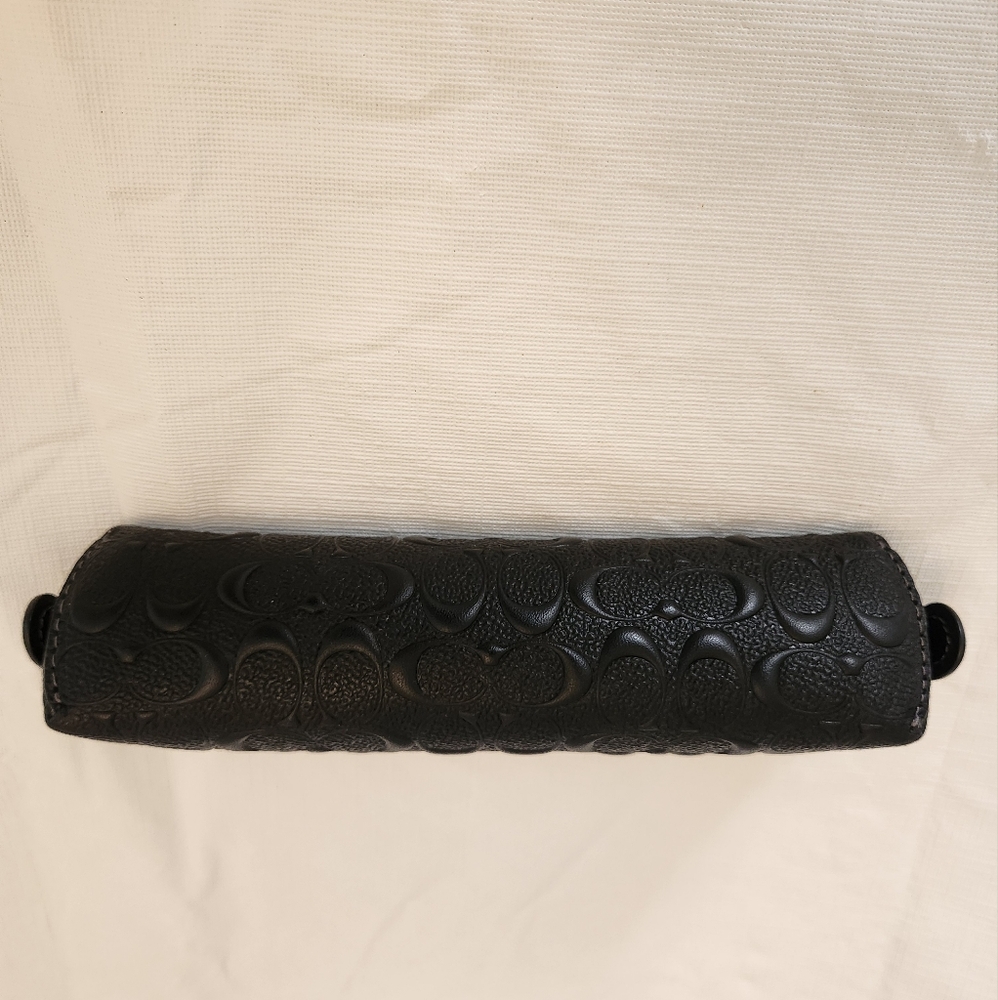 Coach Black Embossed Cosmetic Case